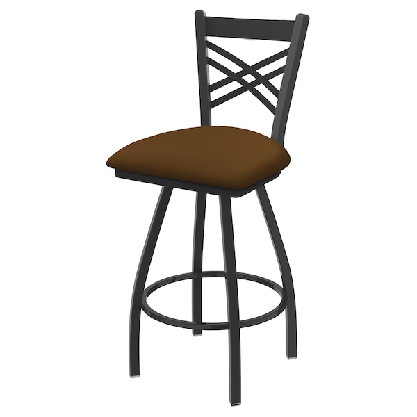 Holland Bar Stool Co 30" Swivel Bar Stool, Pewter Finish, Canter Thatch Seat X820 - main